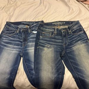 Lot of 2 pair of American Eagle Jeans size 4 short